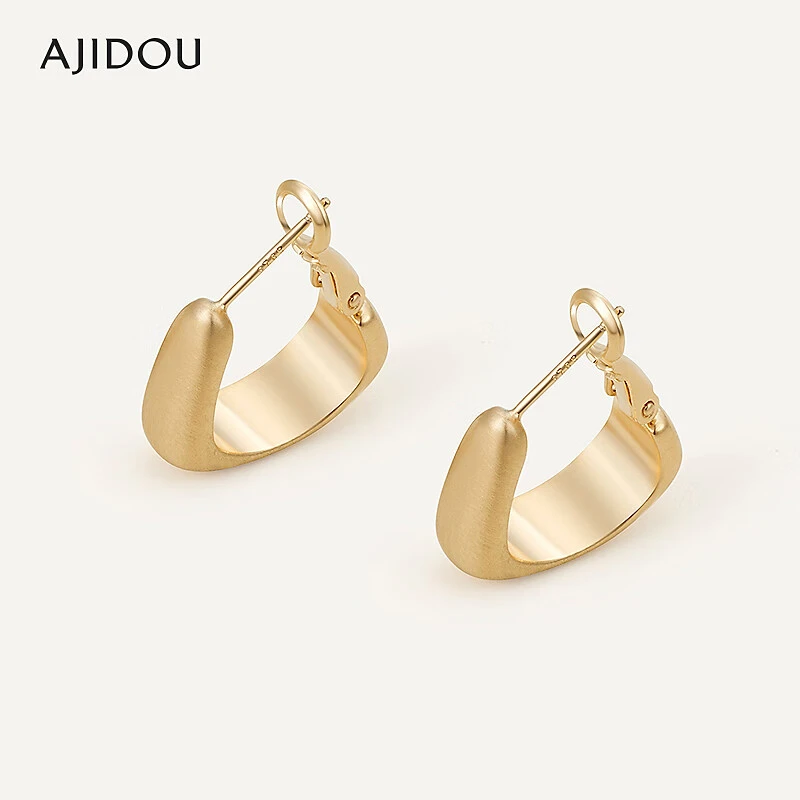 合金无非金属耳饰 AJIDOU阿吉豆简约小巧耳钉【YY】