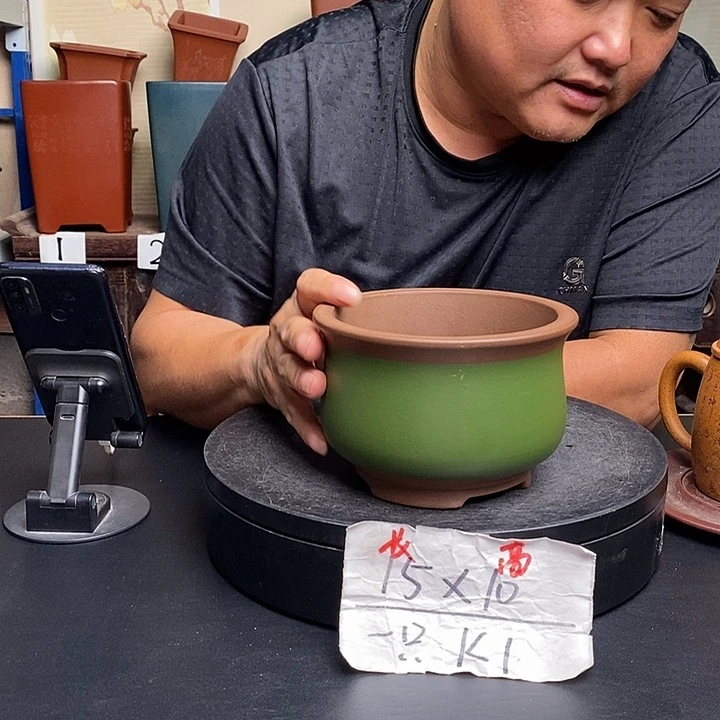 紫砂花盆货号一只KK1