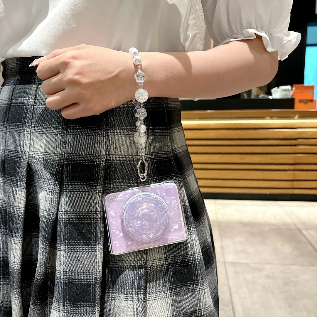 适用华为purax手机壳折叠屏女pocket2紫色炫彩贝壳纹小米mixflip