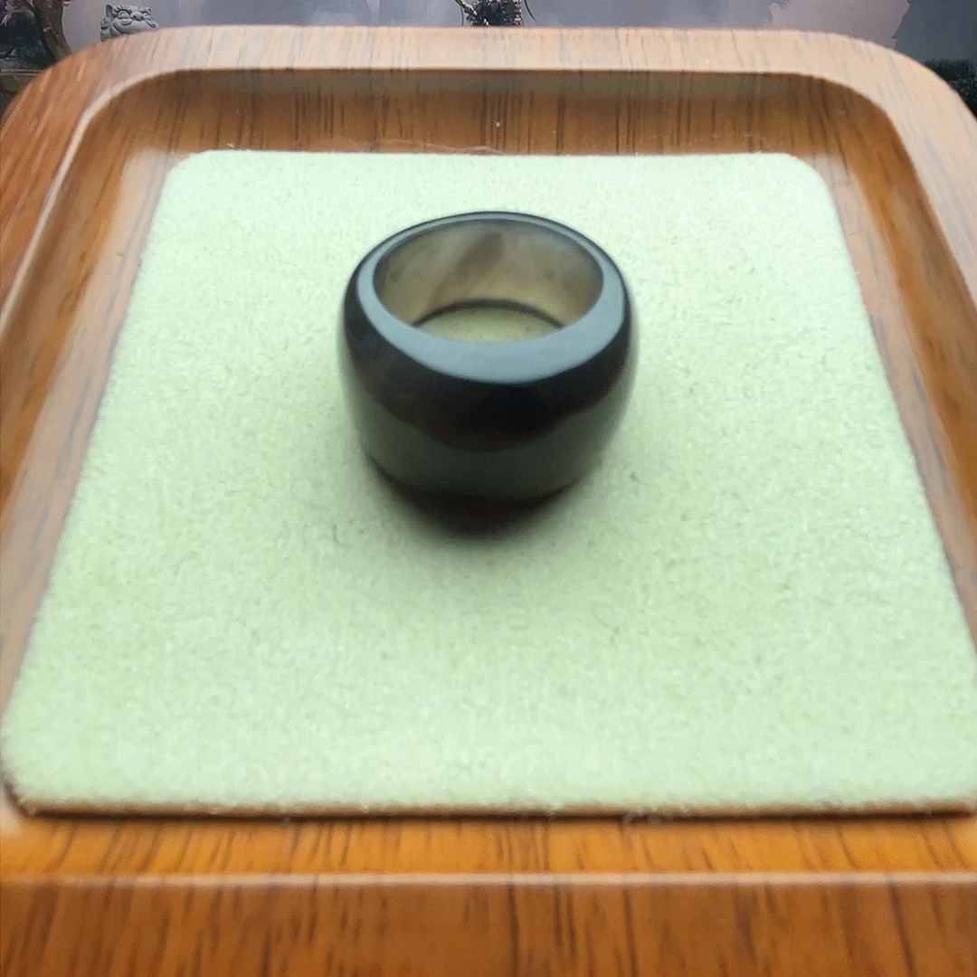 和田玉戒指未镶嵌DW紫馒头17号