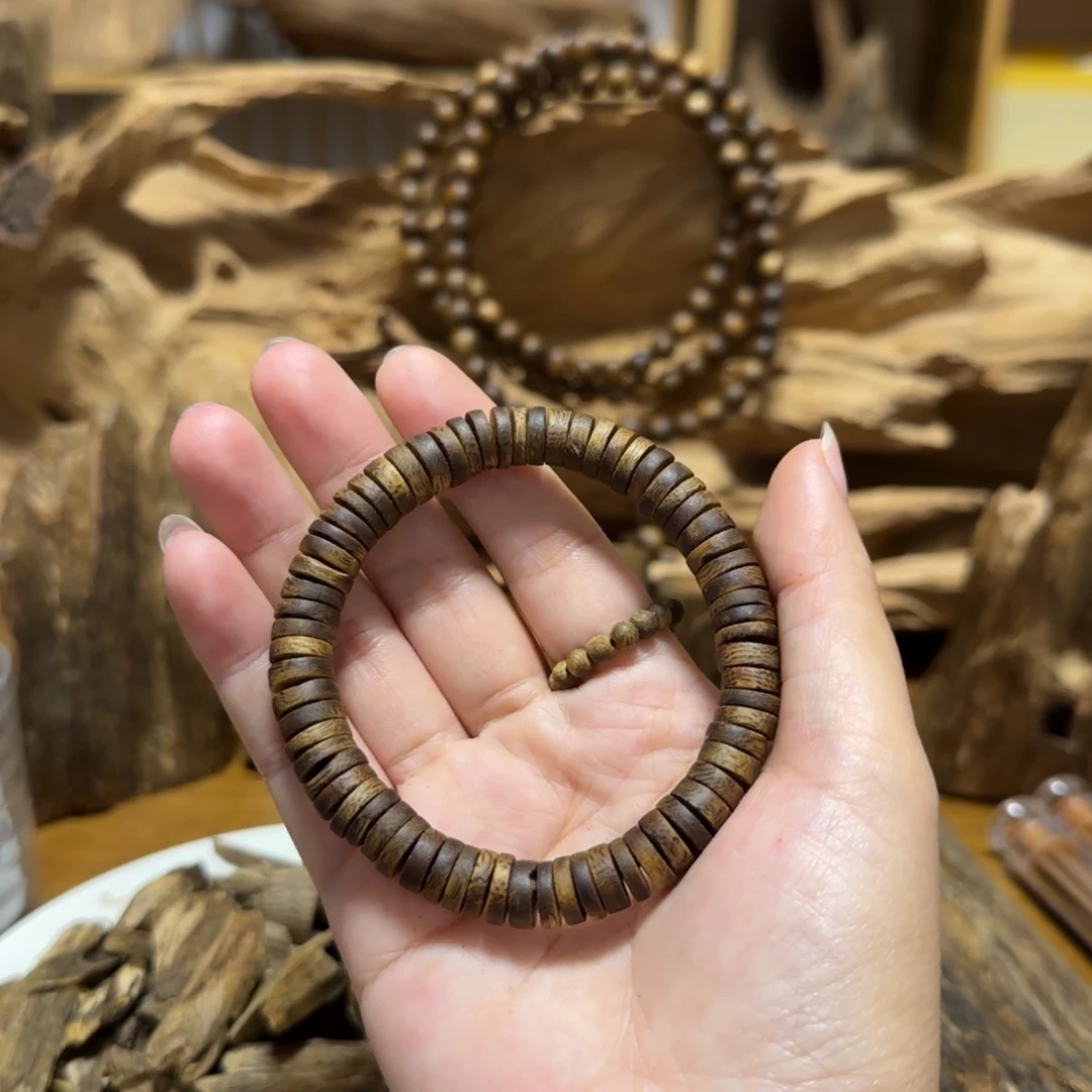 沉香碎屑沉香09随型片珠7.8克