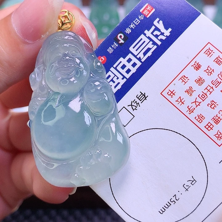 颈饰18K金镶嵌翡翠翡翠