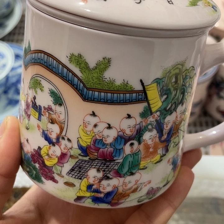 陶摆件景德镇陶瓷主人杯1234