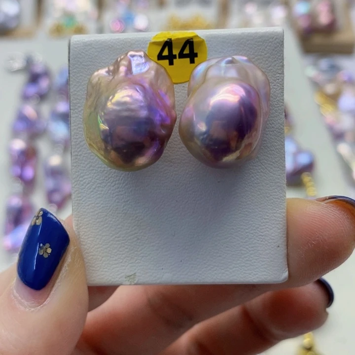 银S925镶嵌耳饰淡水珍珠