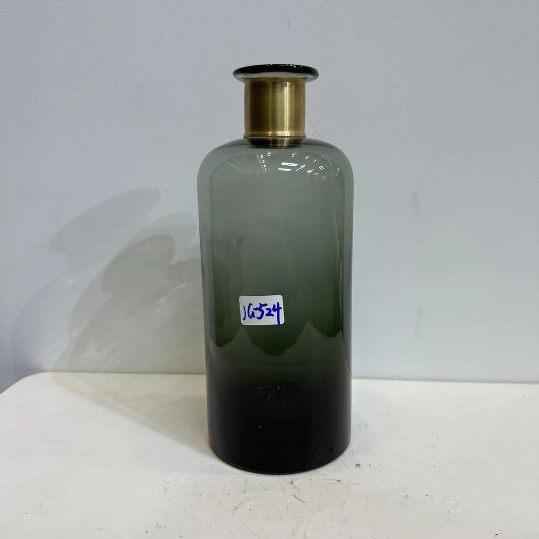 JG-524简约现代琉璃花瓶客厅餐桌插花艺术摆件