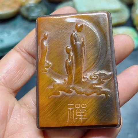 吊坠白玉菩提把件