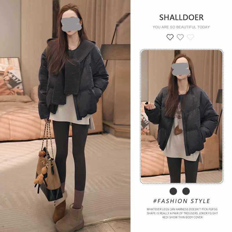 SHALLDOER【冬日暖阳】2026时尚百搭短款棉服韩系简约冬装小个子