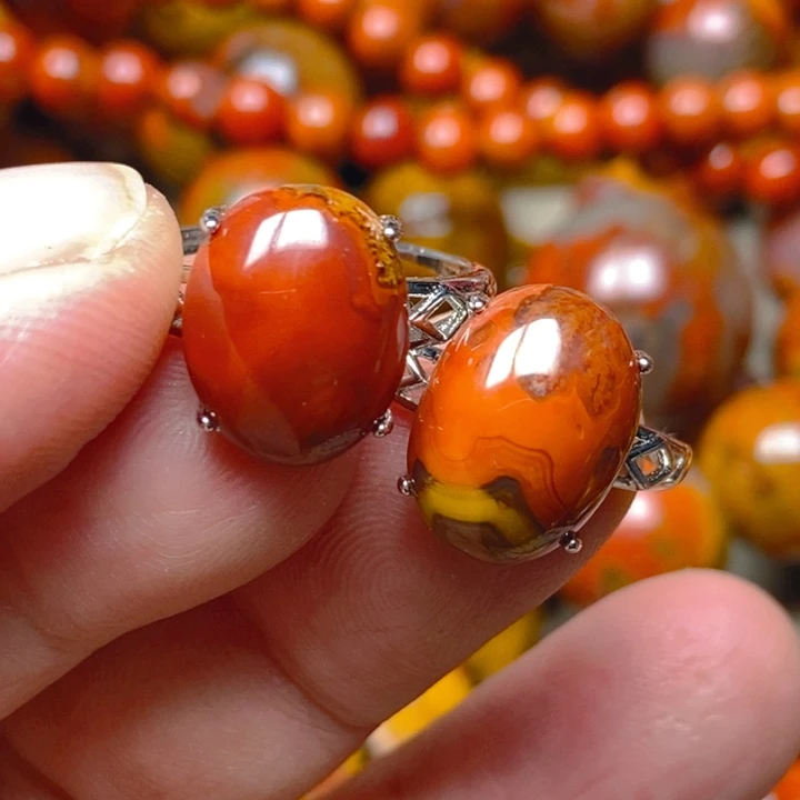 玛瑙/玉髓未镶嵌戒指