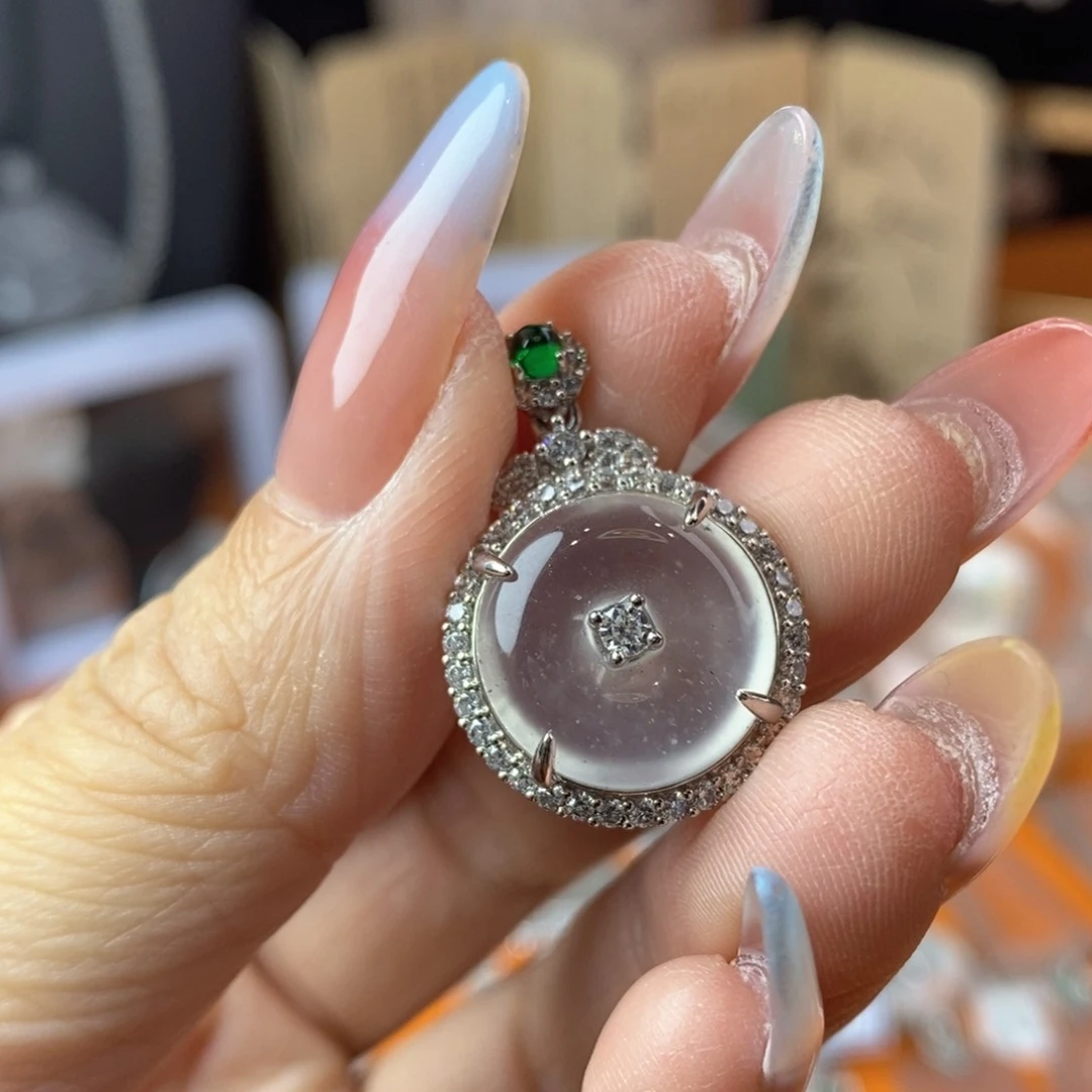石英质玉未镶嵌吊坠(不含链)