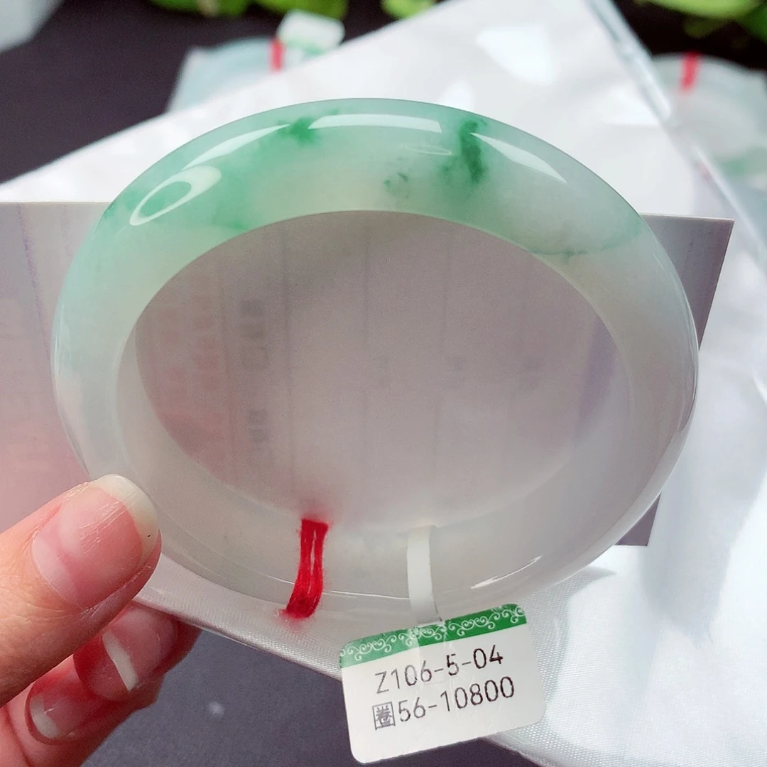 翡翠未镶嵌手镯缅甸天然a货翡翠手镯