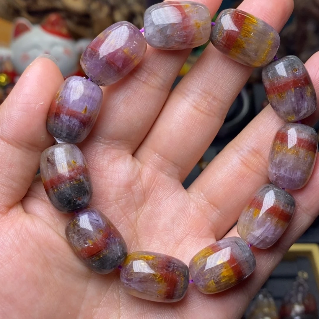 水晶A025极光四色桶珠未镶嵌