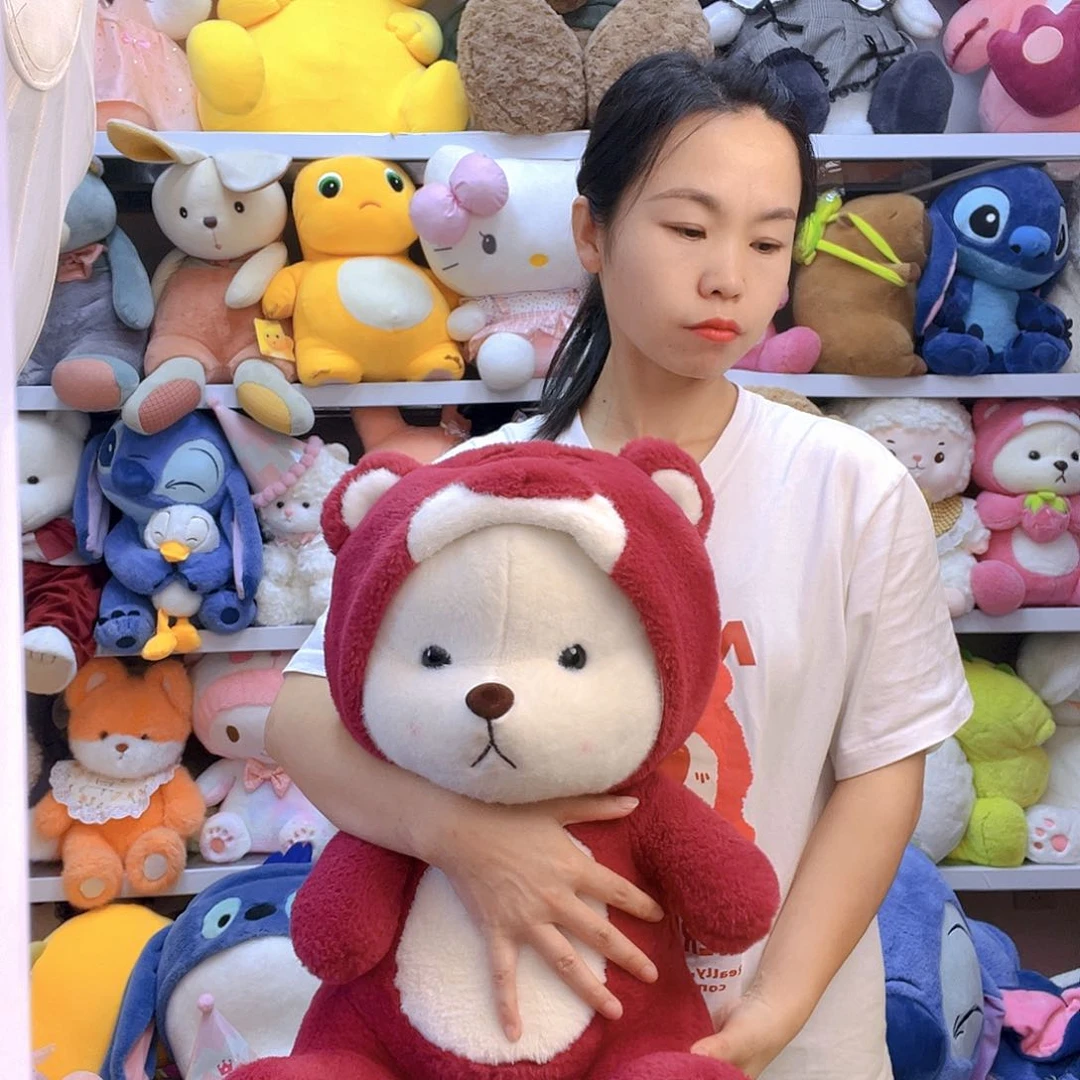 毛绒50公分红色变身熊