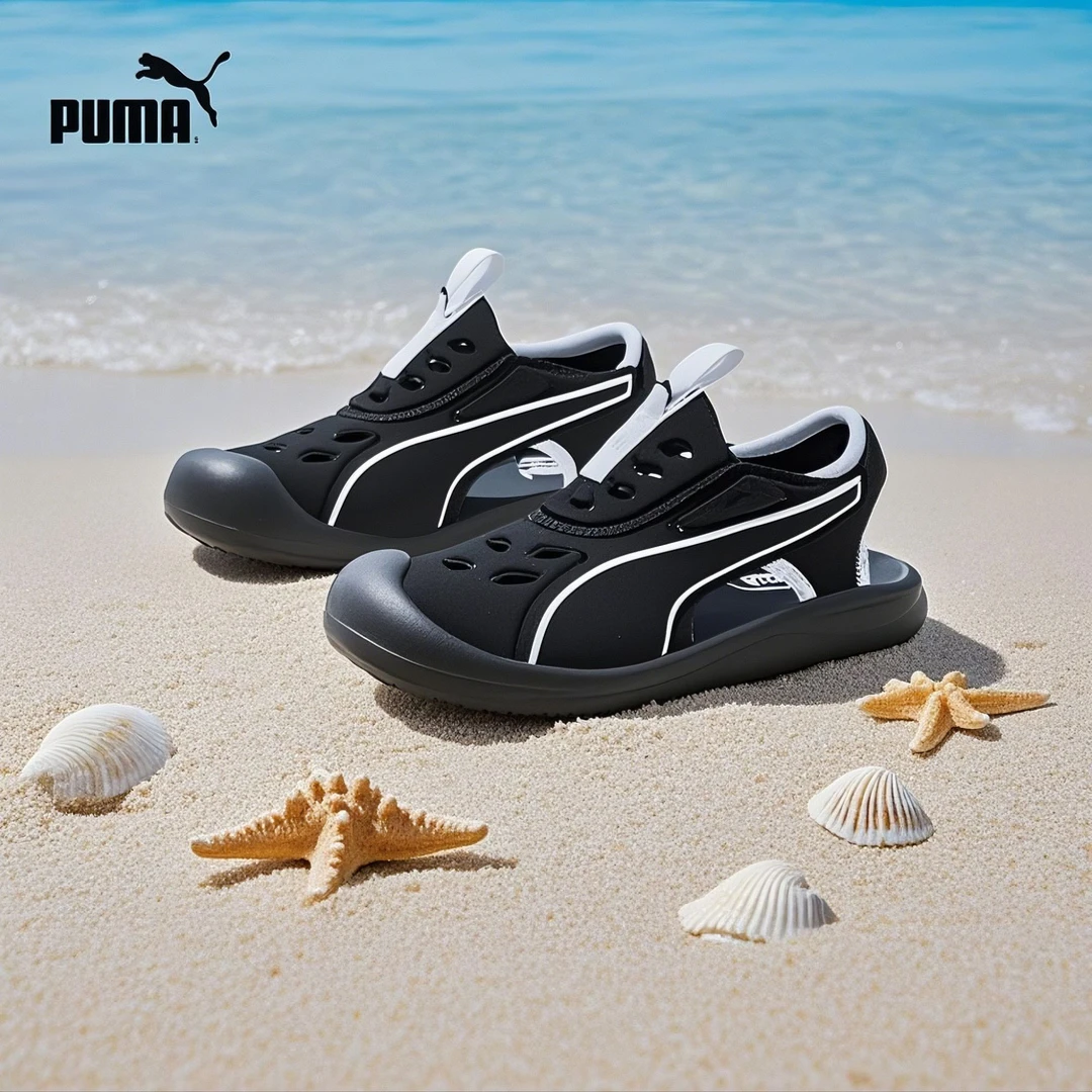 【儿童旗舰】彪马官方正品中童拖凉鞋软底沙滩防滑撞色包头397624