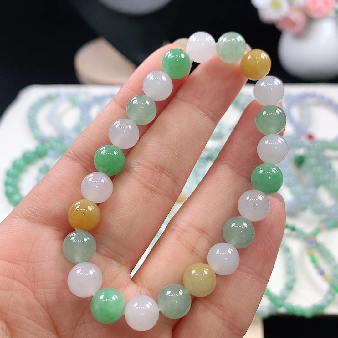 翡翠未镶嵌手链8mm