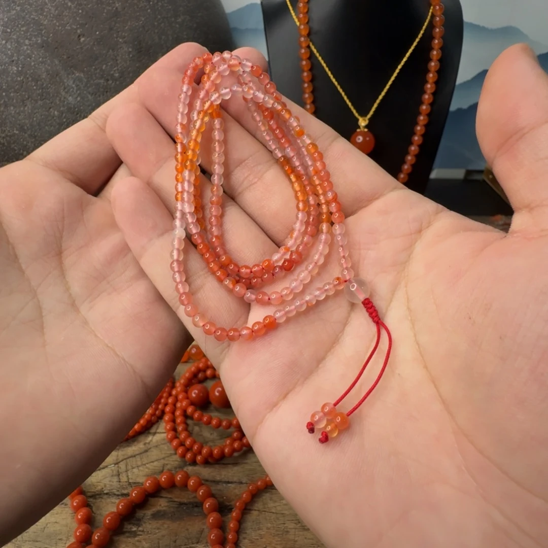 未镶嵌单圈南红玛瑙10卡3.5多圈