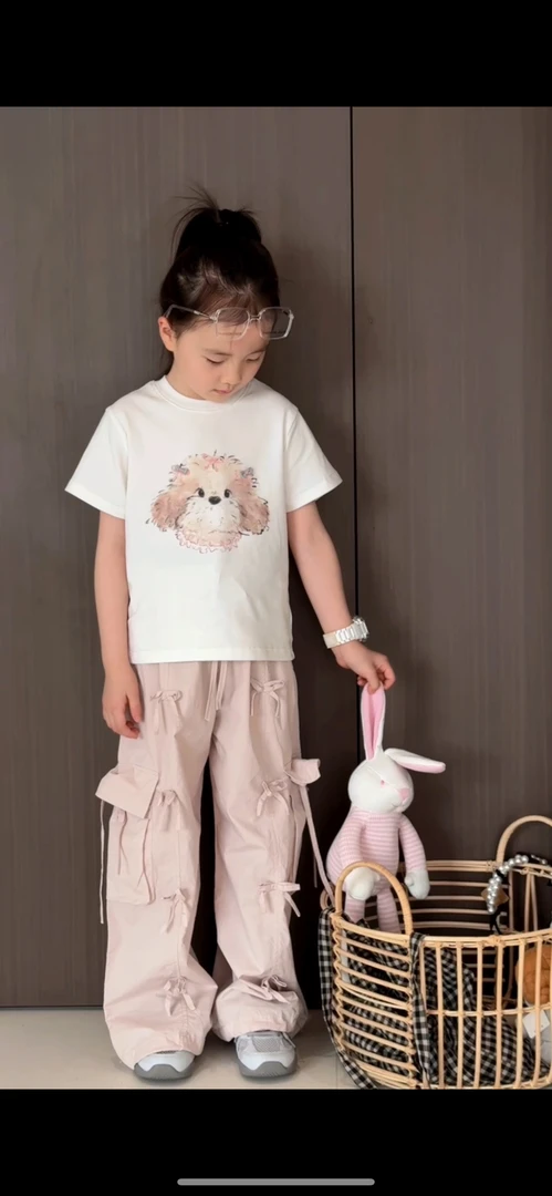 &苏珊&2025新款夏款薄款mx蝴蝶结工装裤休闲裤85156