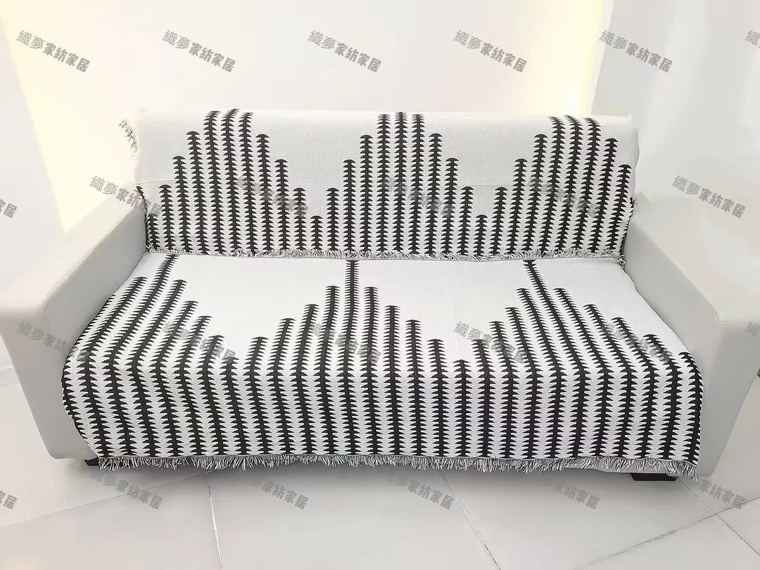 麦穗90*330棉麻加密加厚沙发巾