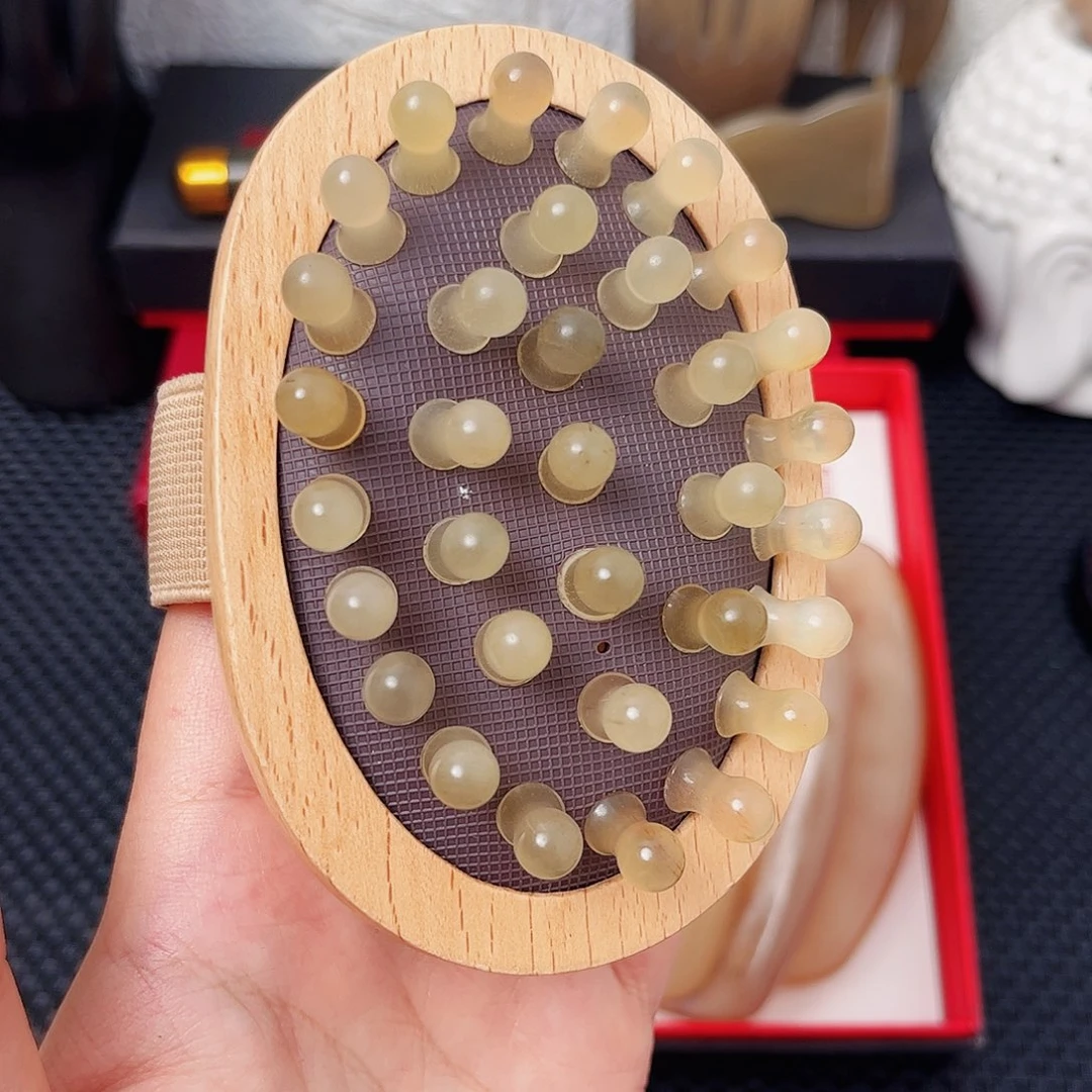 手工制作纯牛角梳子