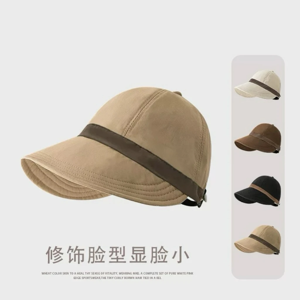 夏季速干帽鸭舌帽遮阳帽ins棒球帽日系遮阳防紫外线马术帽