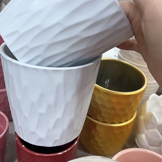 多肉绿植陶瓷花盆9.9包邮