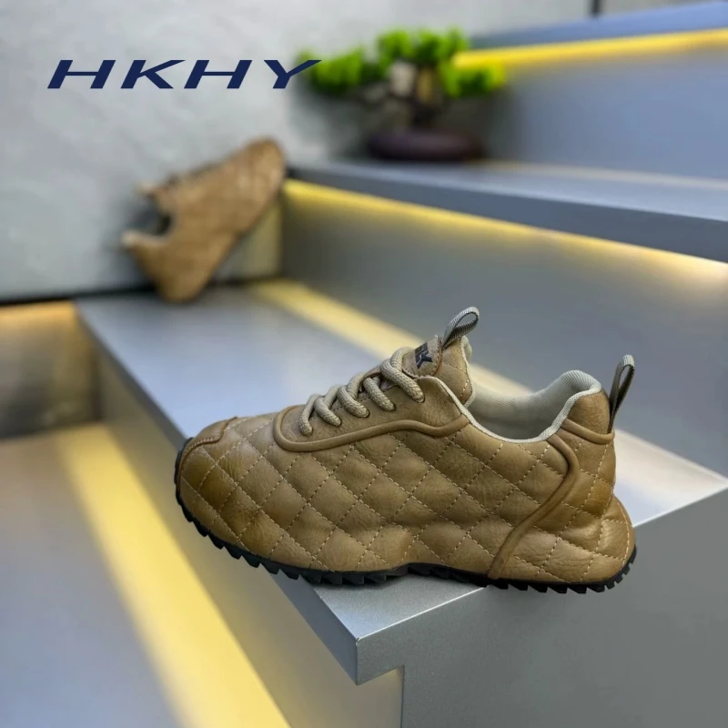 HKHY2025年冬季新款简约轻奢休闲日常男鞋厚底低帮舒适潮流小众