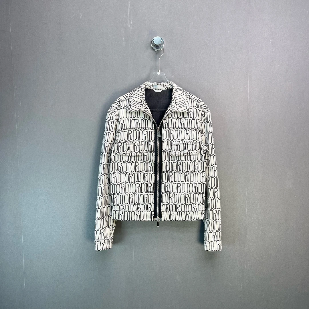 99新 DIOR/迪奥 44码/满印字母纯色牛仔外套/9984375