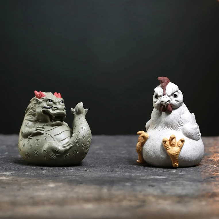 卧壶藏宠出品原创设计紫砂茶宠精品卧龙凤雏套装精工手作原矿紫砂