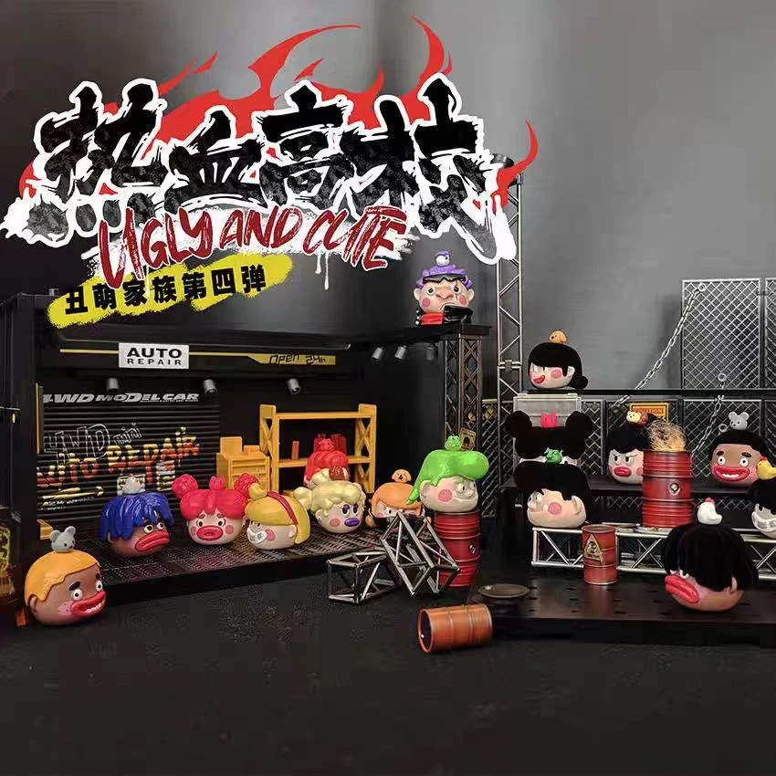 【拆盒】丑萌家族第四弹热血高校盲盒潮玩萌粒摆件