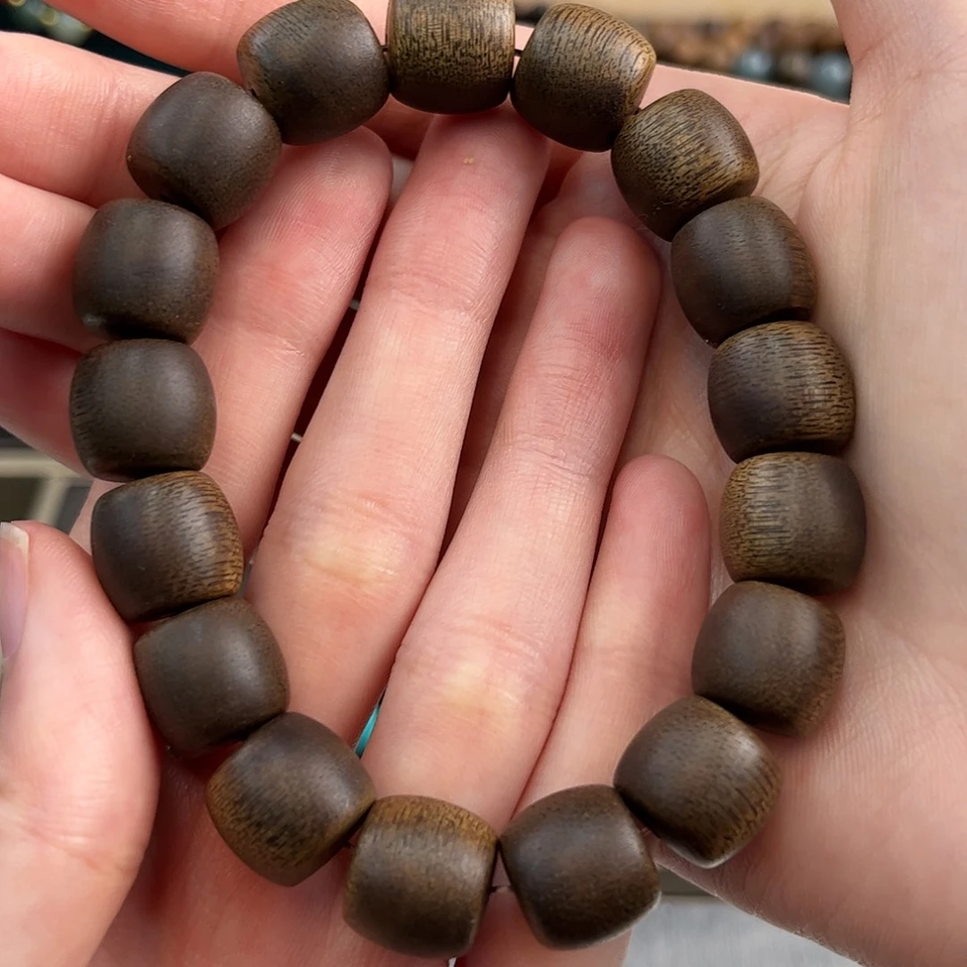 手串沉香12mm海南莺歌绿奇楠沉水级