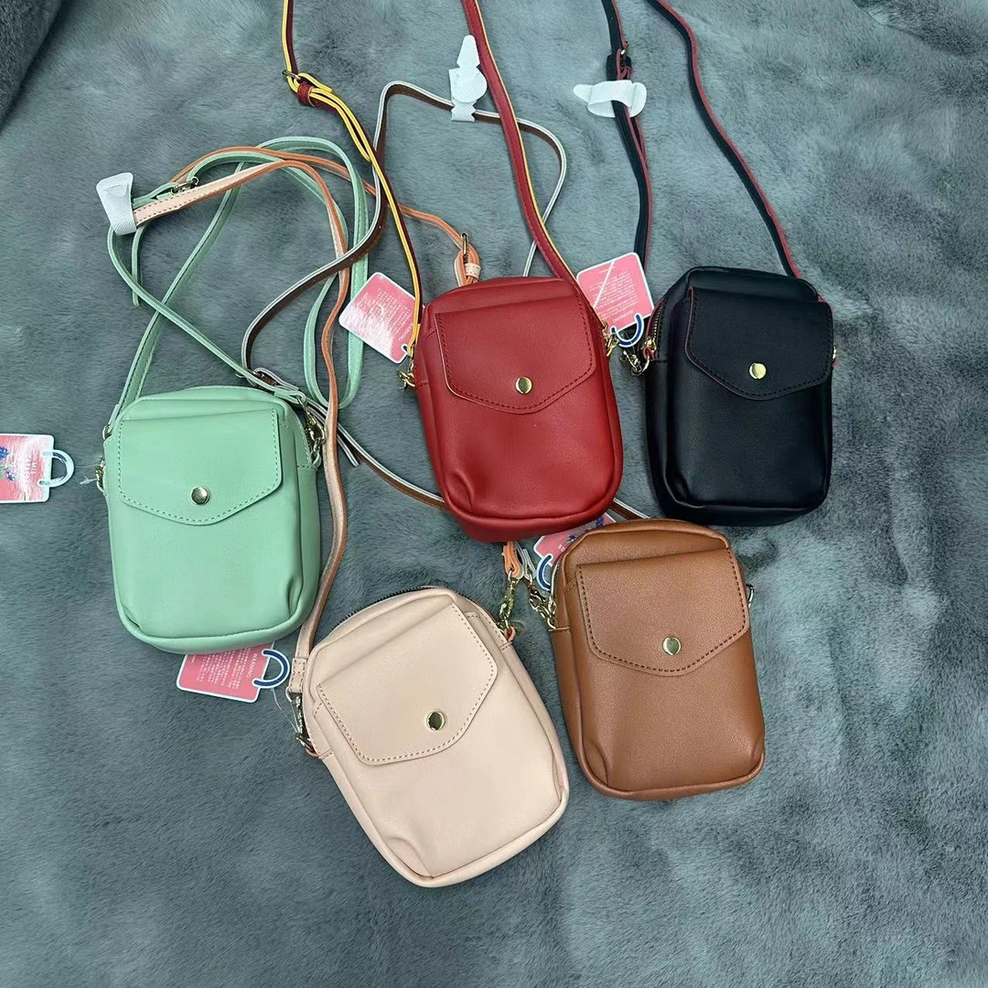 K240743  金色扣 6色pu单肩包 手机包