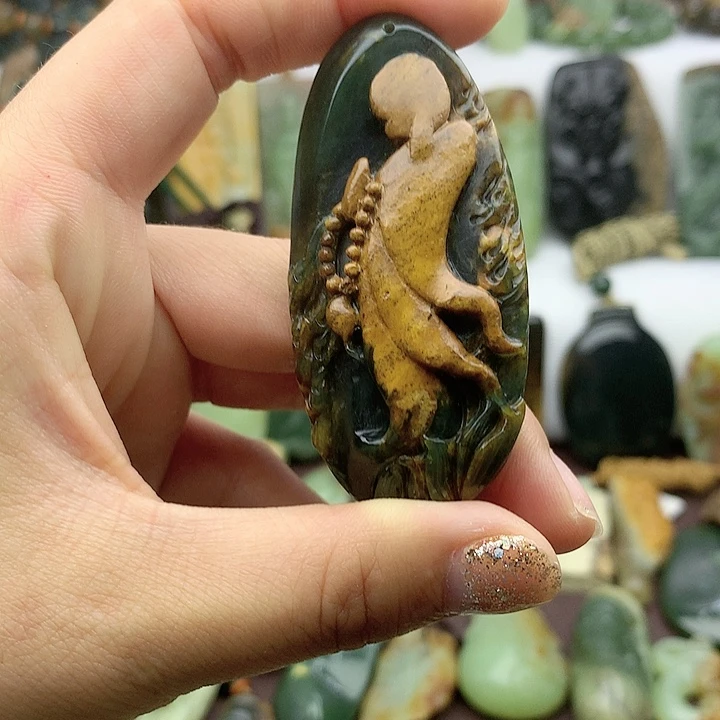 岫岩河磨玉（透闪石质玉）未镶嵌挂件