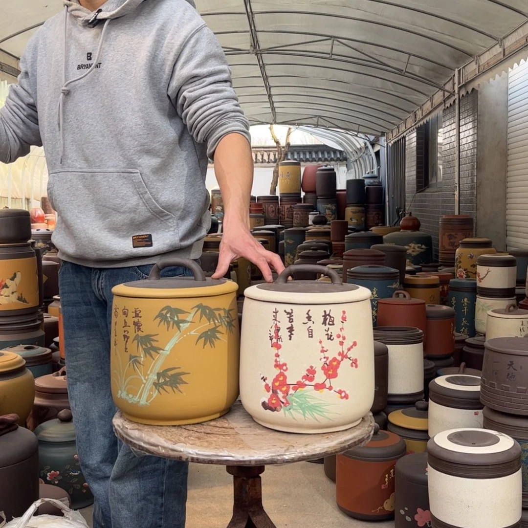 紫砂茶叶罐8 饼茶叶罐2个