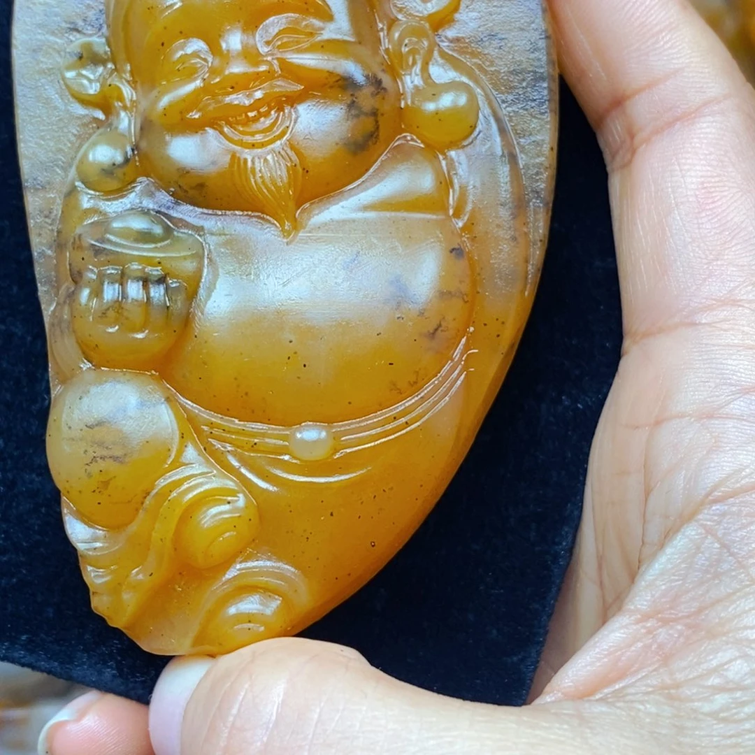 未镶嵌石英质玉（黄龙玉）吊坠(不含链)