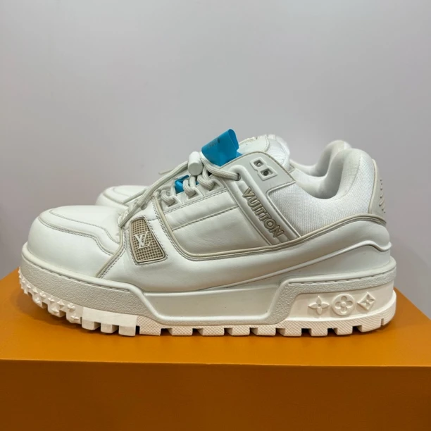 99新 LouisVuitton/路易威登 42.5码 trainer 纯白胖丁 时尚板鞋