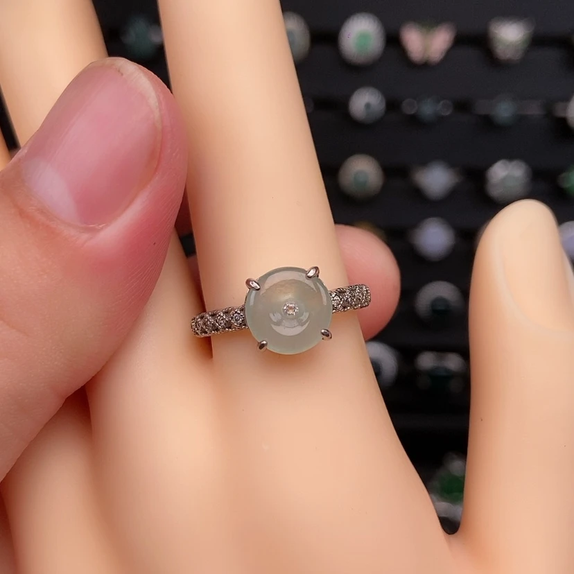 【闪购商品】银S925镶嵌戒指翡翠