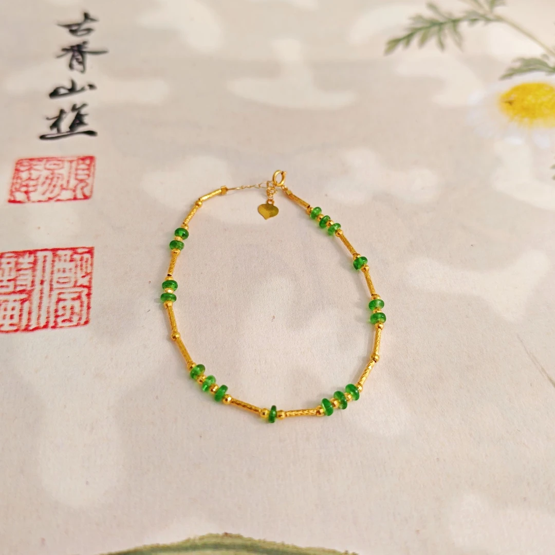 沙弗莱金管手链 18k金 1454