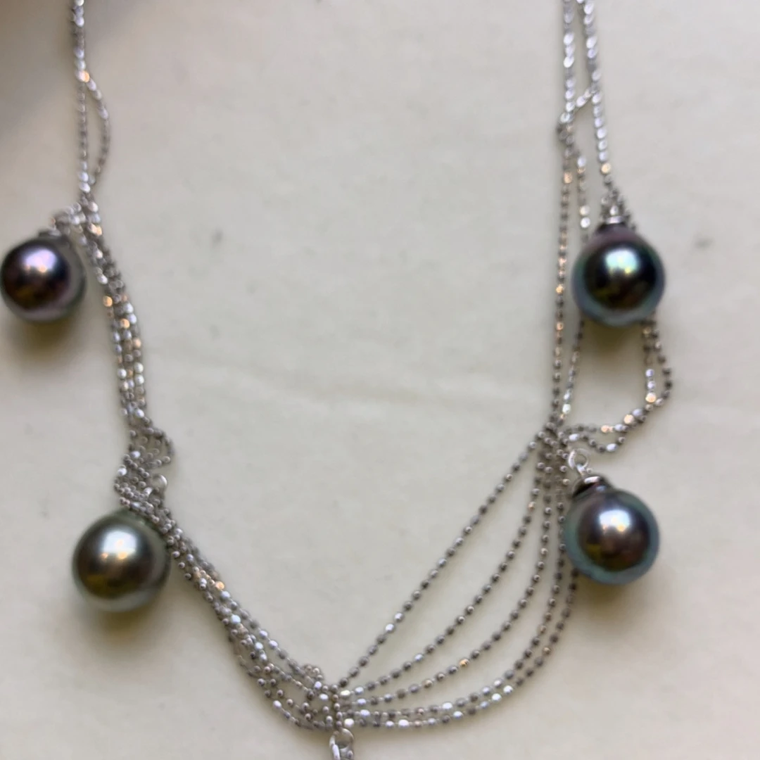 颈饰银S925镶嵌海水珍珠