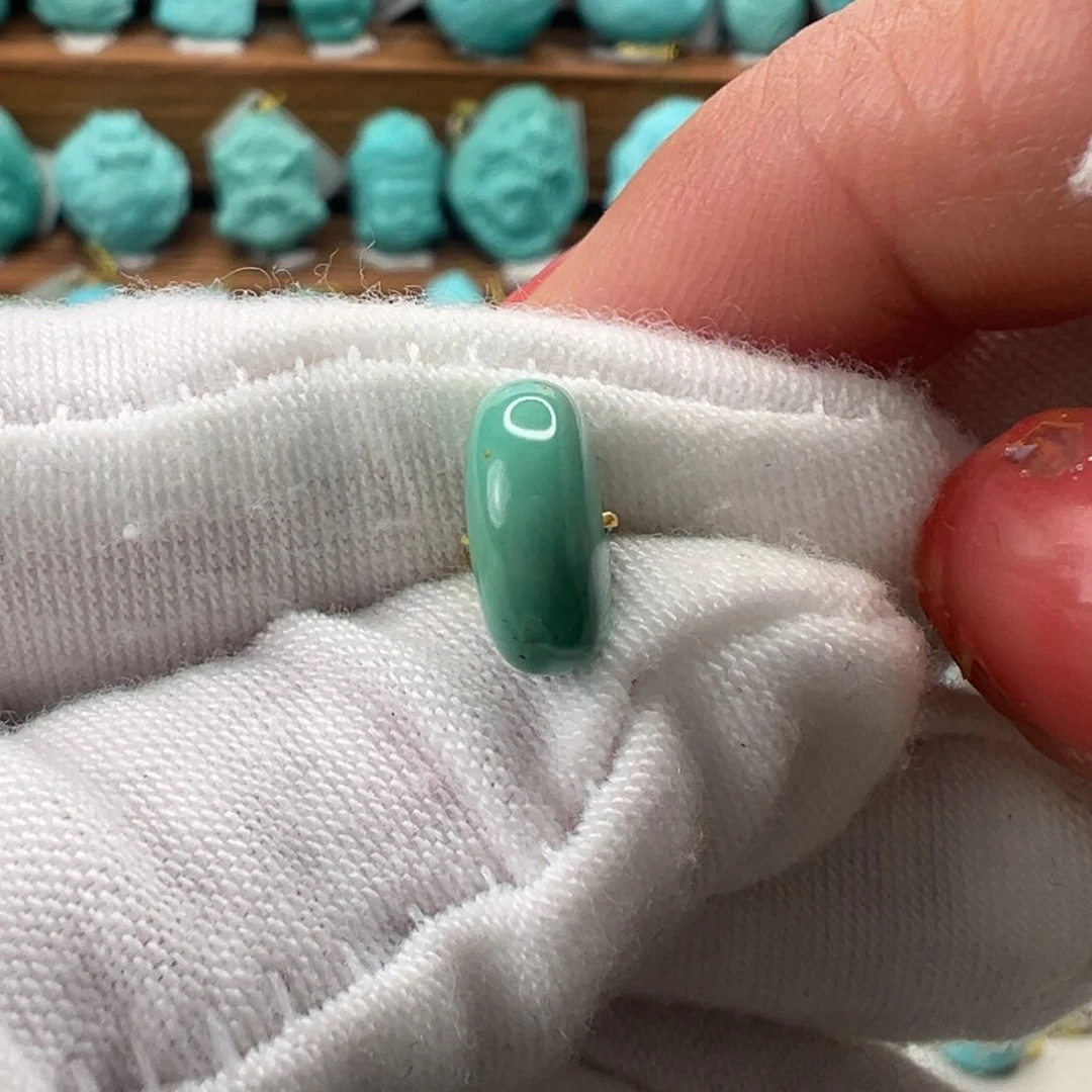 绿松石未镶嵌鼓珠10mm