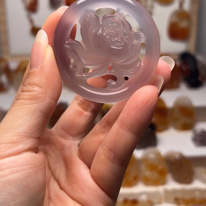 玛瑙/玉髓合金吊坠