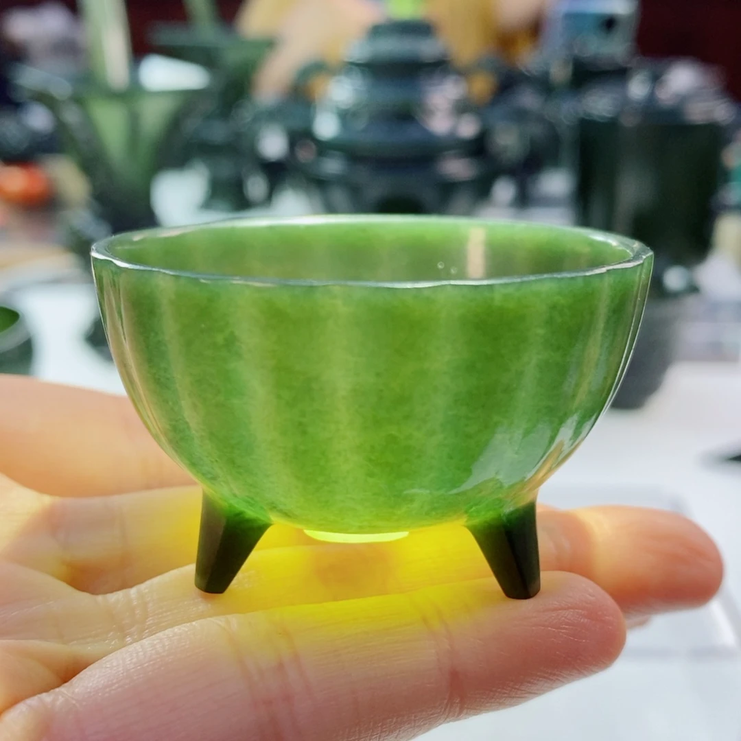 和田玉（青玉）未镶嵌摆件微瑕