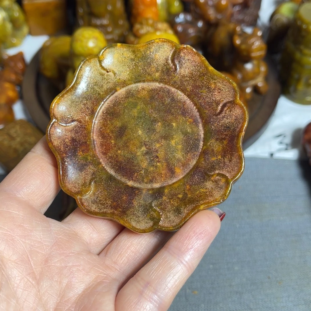 蛇纹石玉合金颈饰