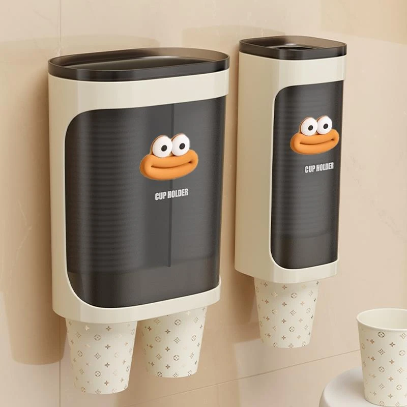 一次性杯子取杯器免打孔壁挂式纸杯杯架取杯置物架饮水机旁收纳筒