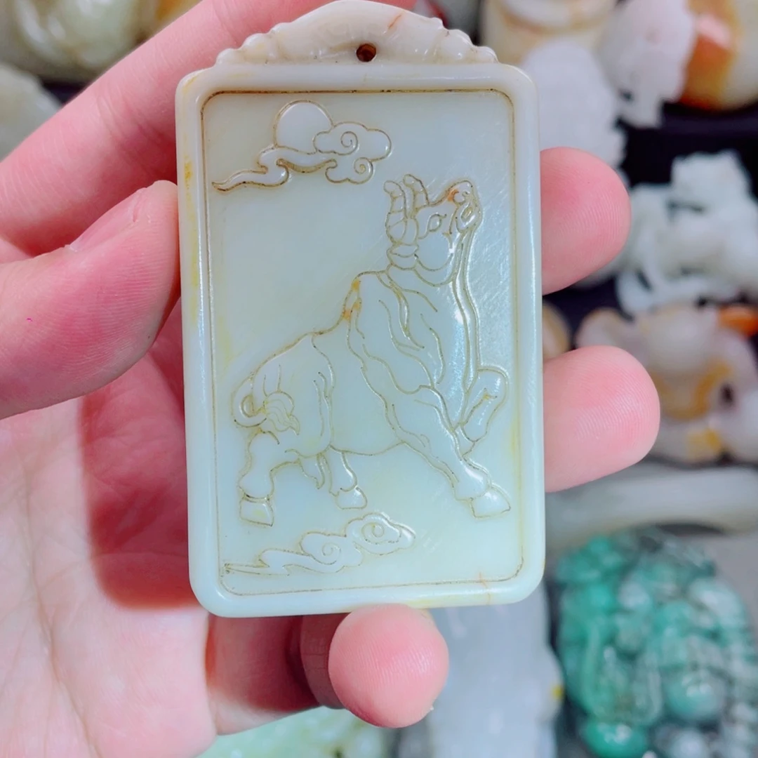 和田玉未镶嵌挂件9