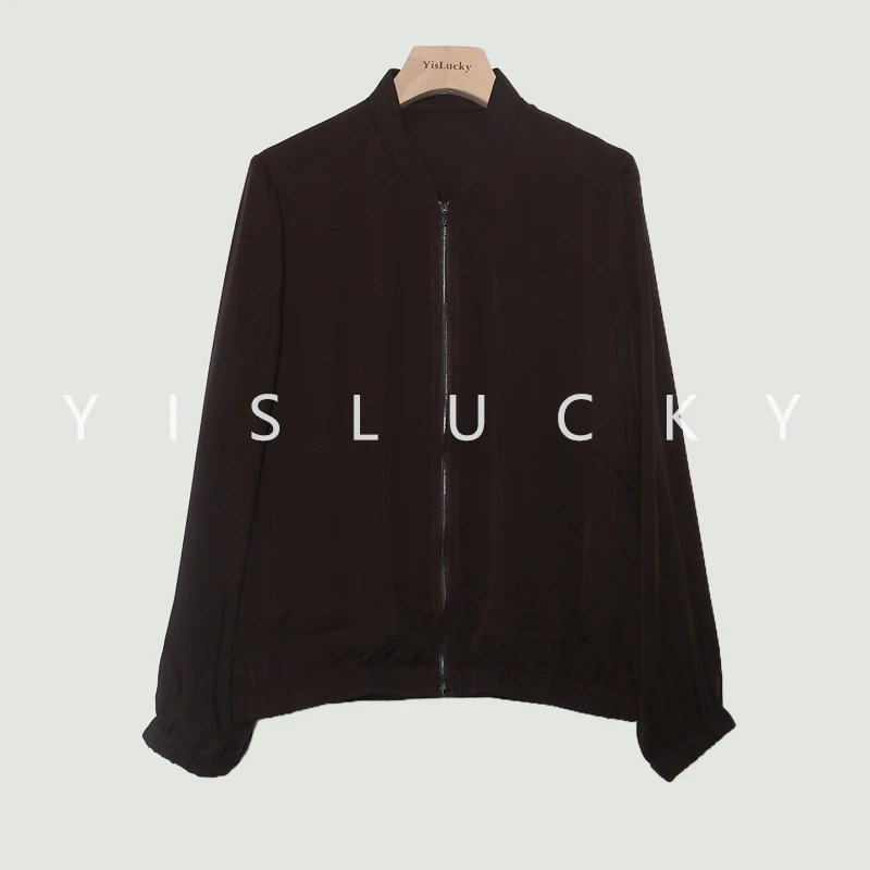 【春季限定】26姆米桑蚕丝重绉棒球服外套SG830