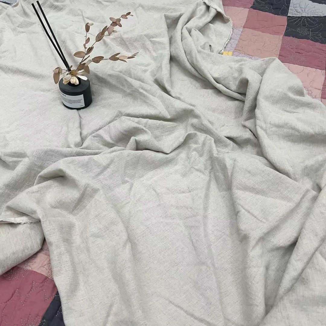 原麻小流苏边可铺可盖毯子