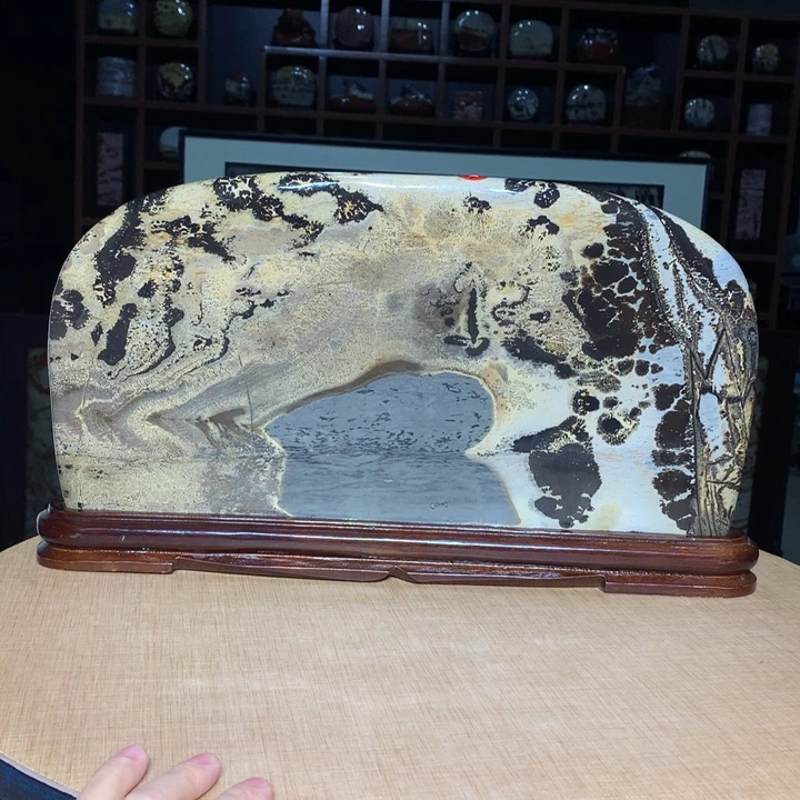 广西国画石摆件，收藏观赏