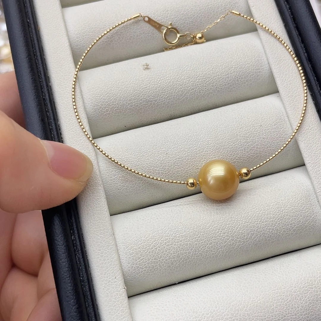 海水珍珠18K金镶嵌手镯