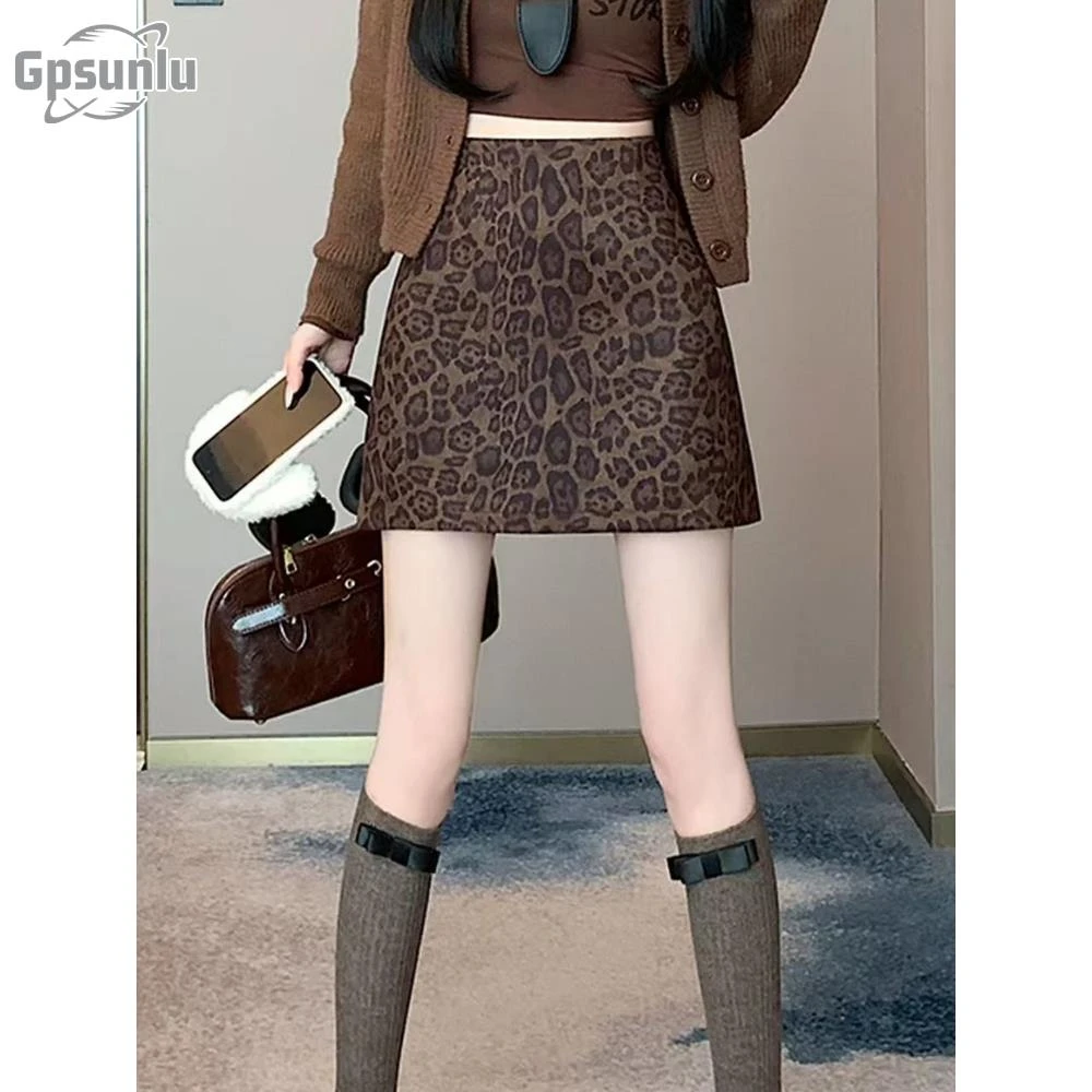 gpsunlu新款大码女装半身裙女秋冬高腰显瘦时尚短裙防走光包臀裙