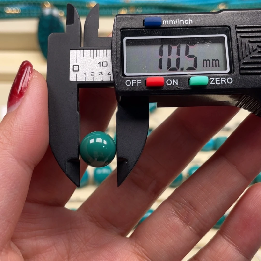 未镶嵌绿松石珠宝奇石圆珠