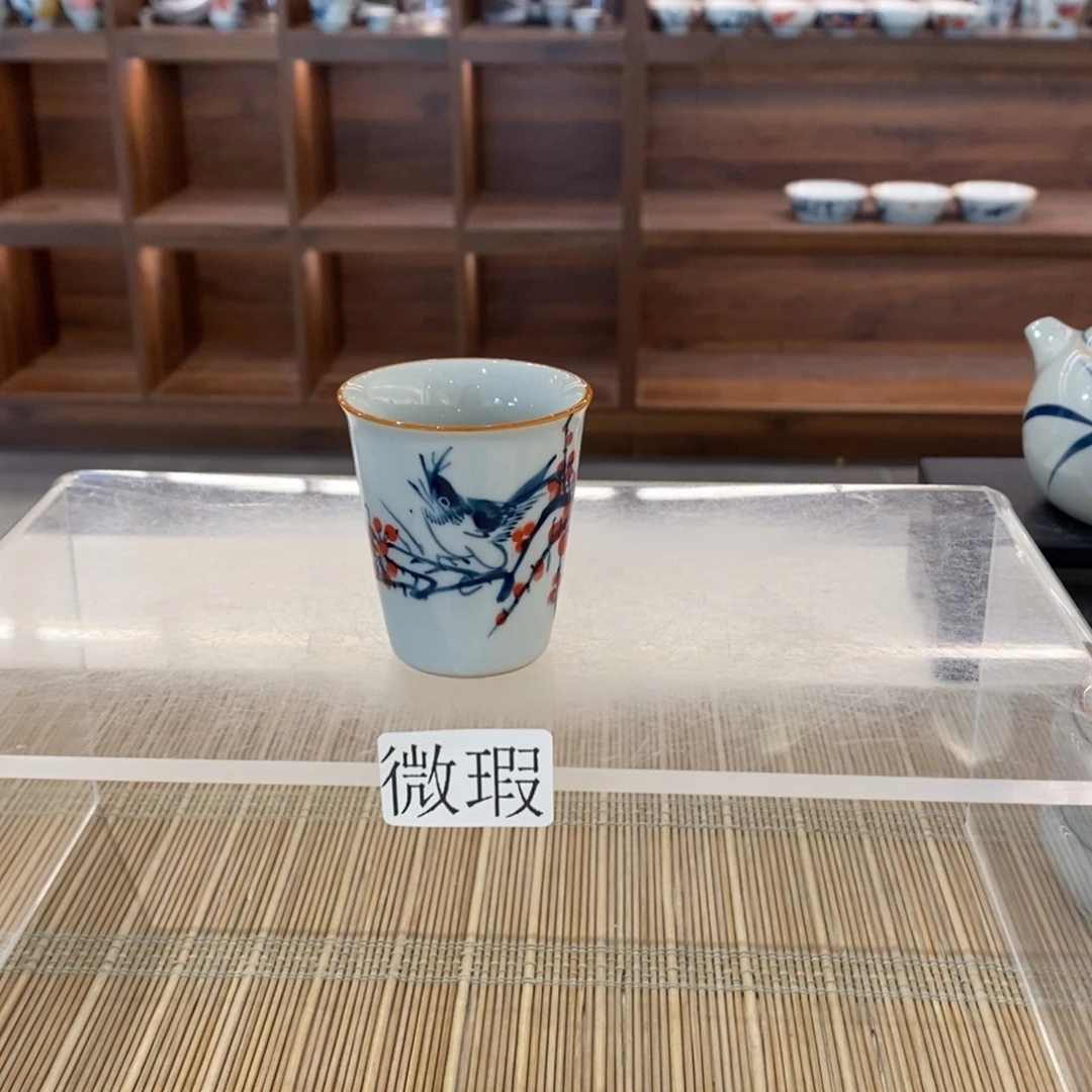 釉下彩老陶泥手工绘制